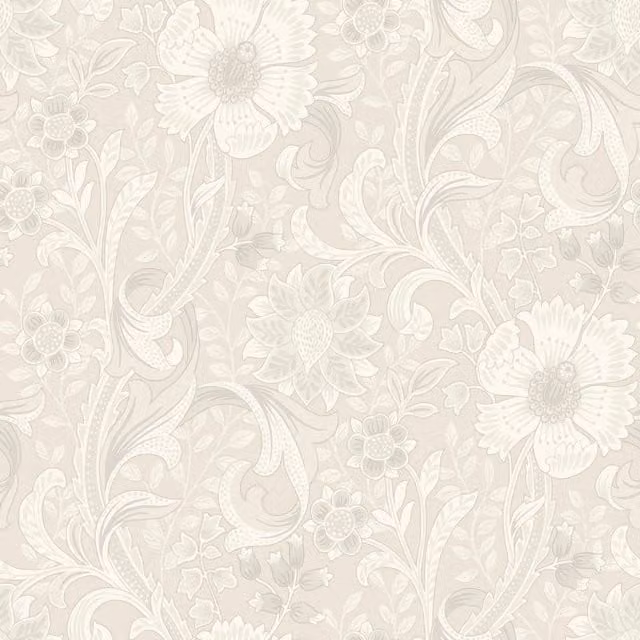 Grandeco Traditional Wallpaper in Off White and Beige