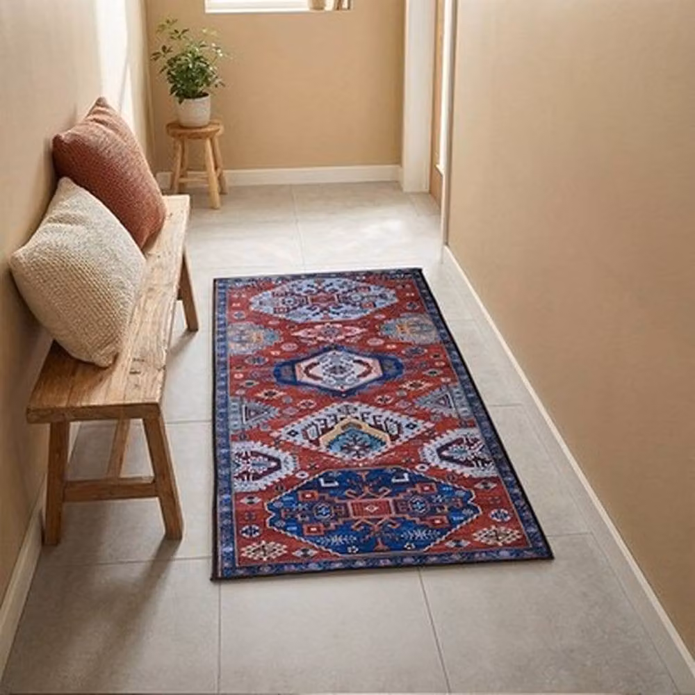 NESTLUNE Bohemian Non-Slip Ethnic Runner Rug, Multicolour, W: 60 cm, L: 180 cm – 3