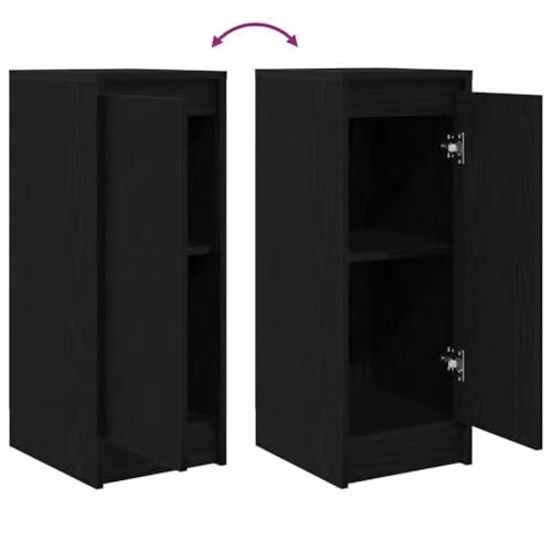 vidaXL Modern Black Sideboard in Engineered Wood W/D/H: 29.5 x 34 x 76 cm – 4