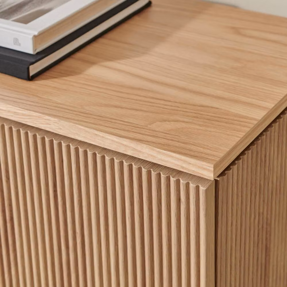 FurnitureboxUK Penrose 3 Door Large Oak Wood Sideboard in Light Brown – 2