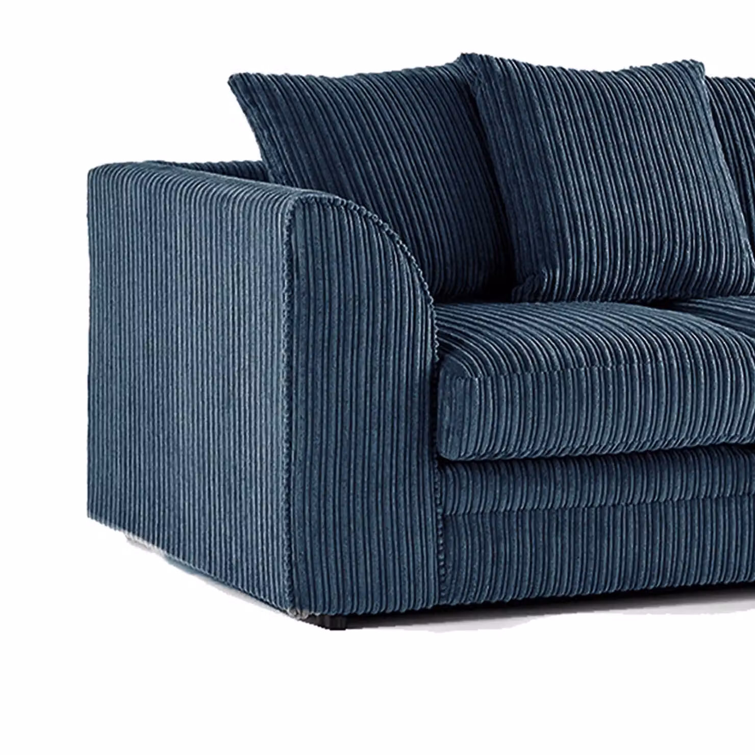 Furnishings For Less UK Luxor 2 Seater Sofa in Navy Blue Jumbo Cord Fabric – 2