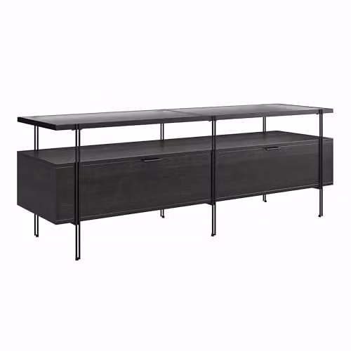 DHP Furniture Wainwright 60 Inch TV Stand in Black Oak Look