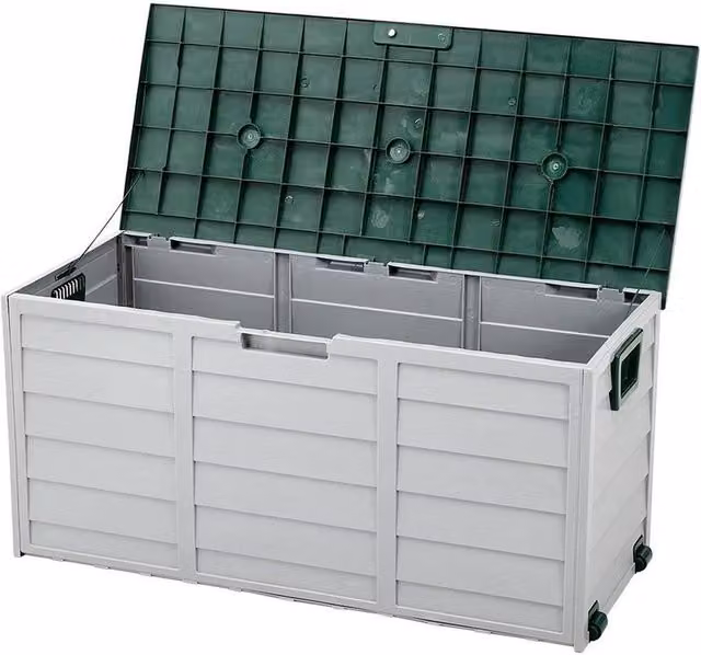 Kelvenix Large Outdoor Storage Box, 290L, Grey