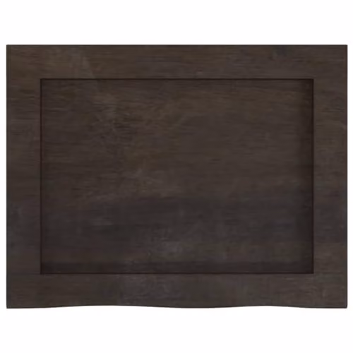 vidaXL Wall Mounted Rustic Oak Wood Shelf in Dark Brown, W: 40 cm, D: 30 cm, H: 2-6 cm – 5
