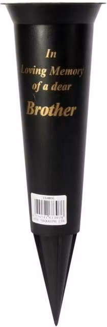 KDMD Black and Gold Condolence Grave Vase Set, 5 Pack, Height: 23 cm – 1