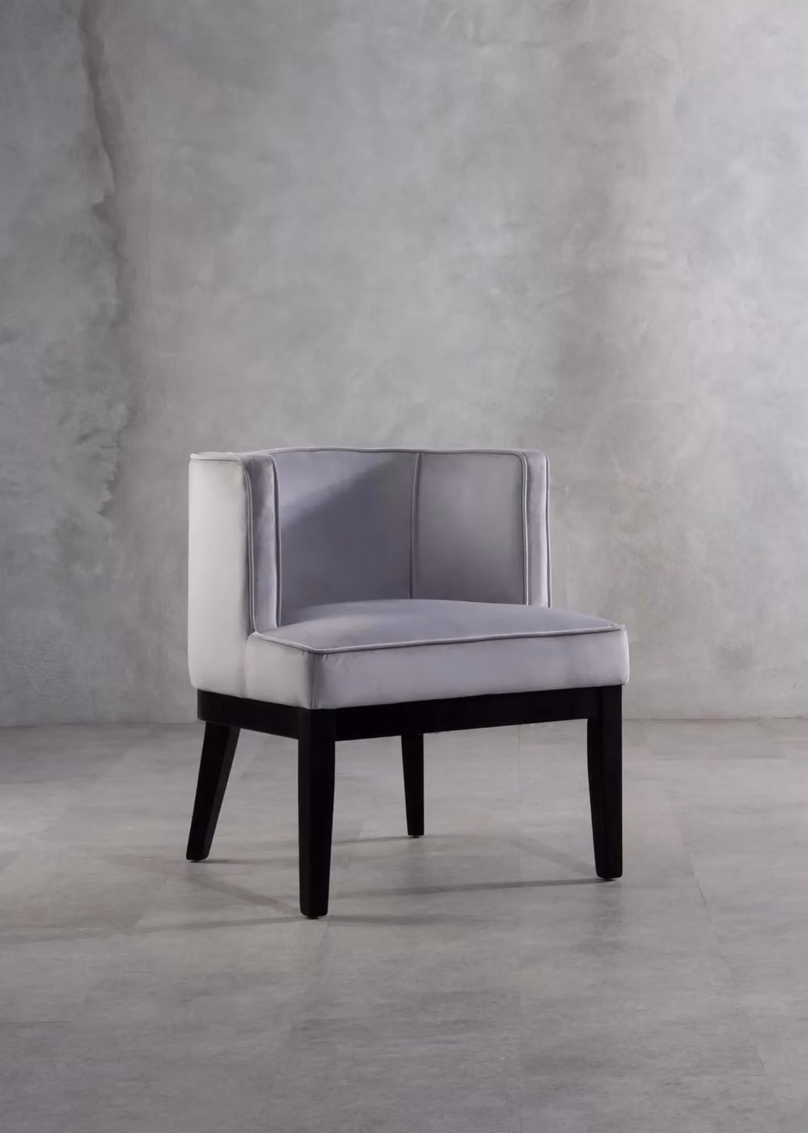 Interiors by Premier Modern Grey Velvet Tub Chair with Armrests – 3