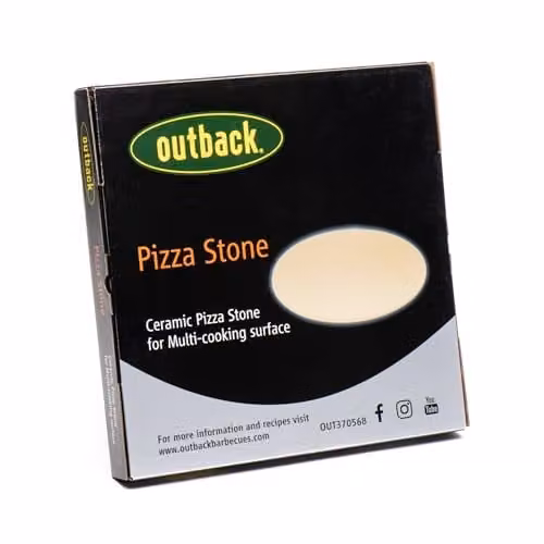 Outback Ceramic Pizza Stone in White and Beige for Multi Cooking Surfaces