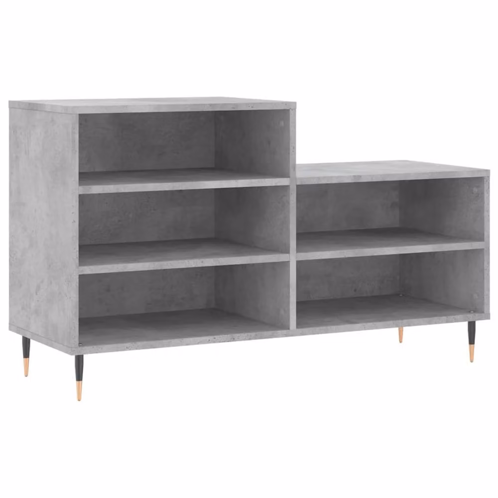 Berkfield Home Modern Grey Shoe Cabinet with Internal Shelves, W/D/H: 102 x 36 x 60 cm – 3