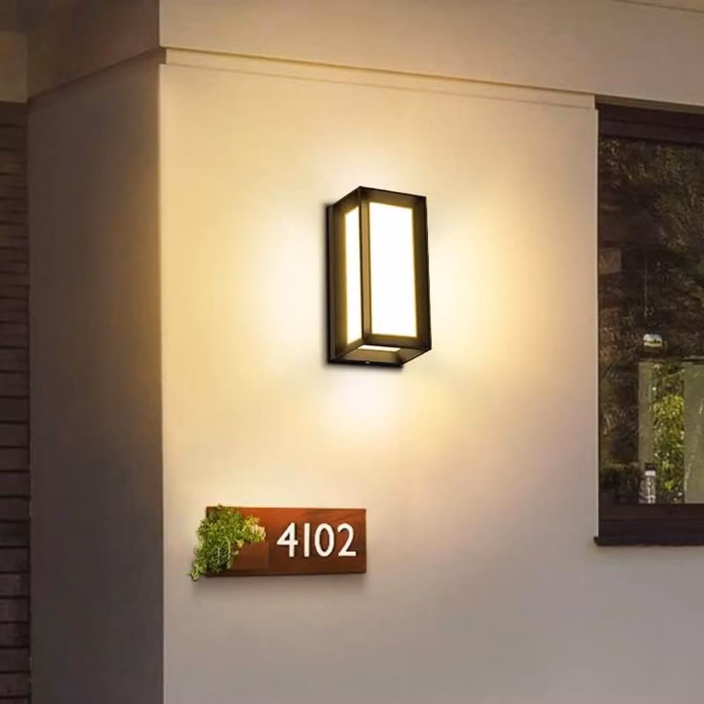 COMELY Modern Black Outdoor Wall Lantern, 18W Aluminium IP65 Waterproof Garden Light – 2