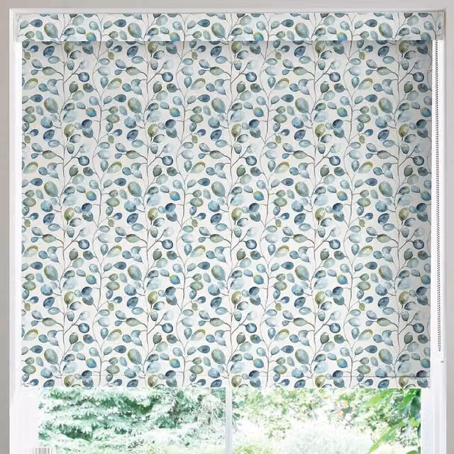Terrys Blue Floral Nature Blackout Made to Measure Roller Blind