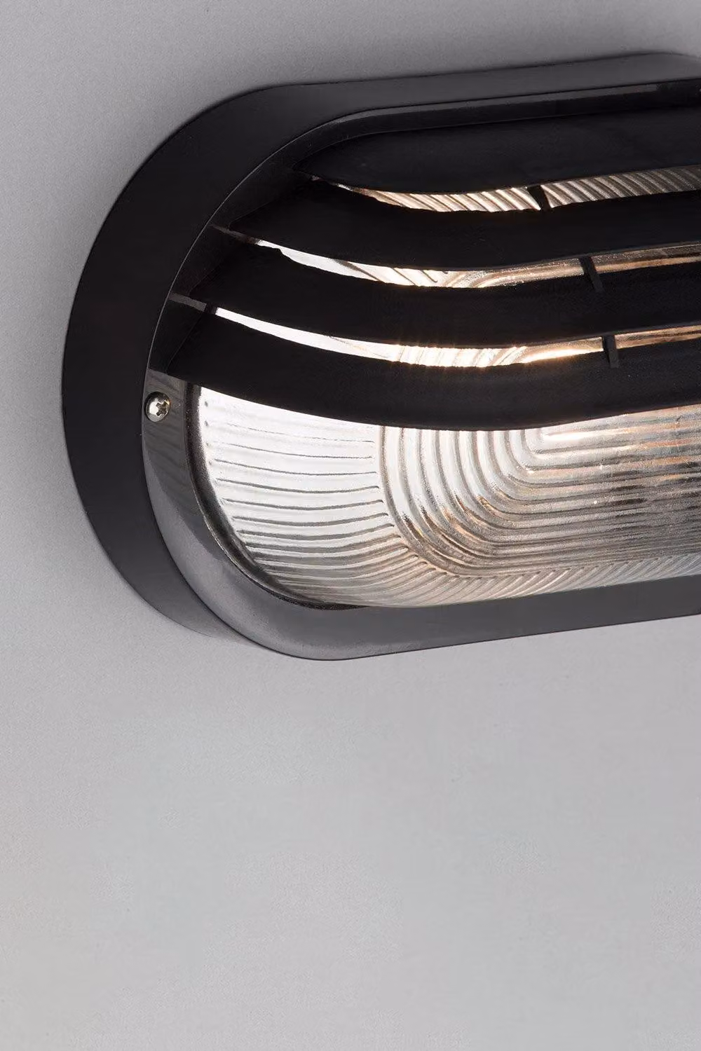 BHS Lighting Wyre Industrial Outdoor Wall Light in Black with Transparent Glass – 2