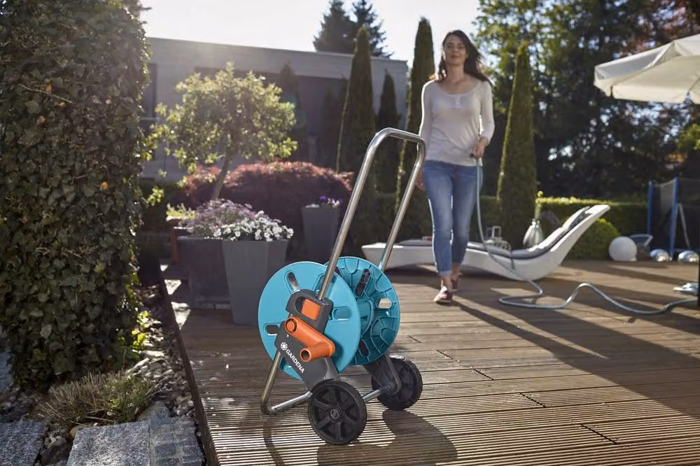 GARDENA CleverRoll S Empty Hose Trolley in Teal – 4