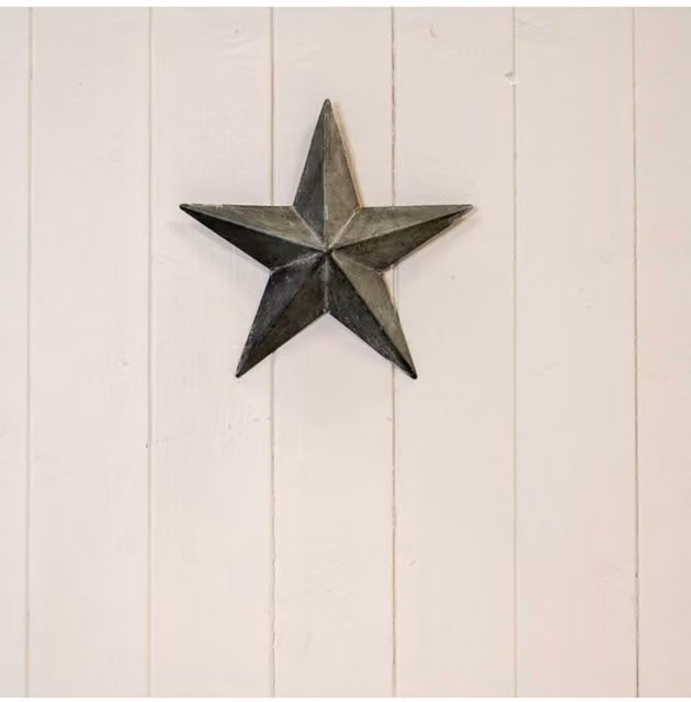 KDMD Metal Star Wall Decorations in Dark and Natural Grey