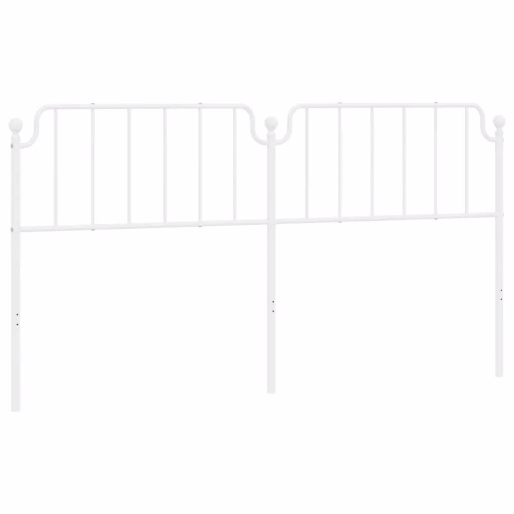 Berkfield Home Classic Metal Headboard in White, 200 cm – 2