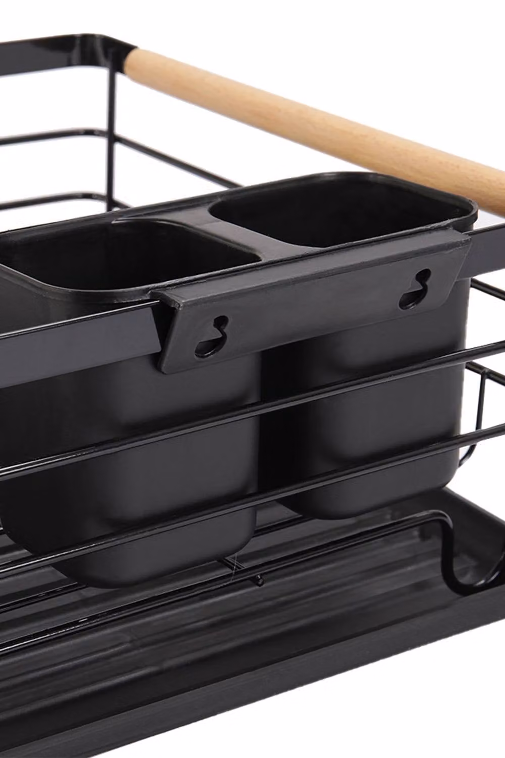 Garden Sanctuary Black Metal Dish Drainer with Drip Tray – 3