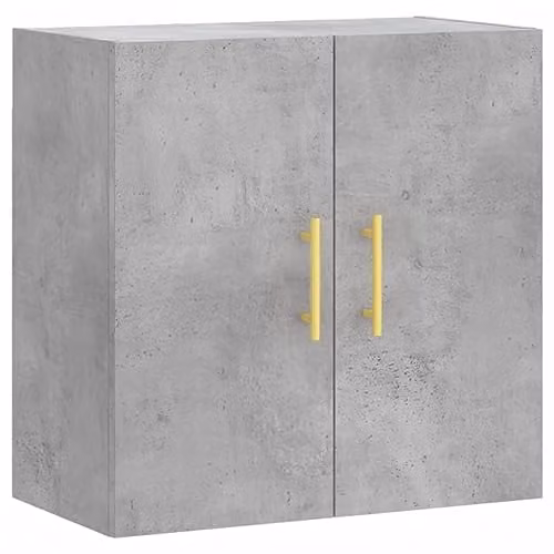 vidaXL Wall Cabinet in Grey MDF with Hinged Doors, W: 60 cm, D: 31 cm, H: 60 cm – 1