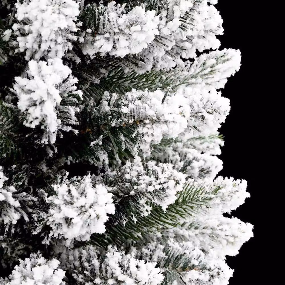 Berkfield Home Artificial Christmas Tree with 300 LEDs in Green and White, H 180 cm x W 53 cm – 5