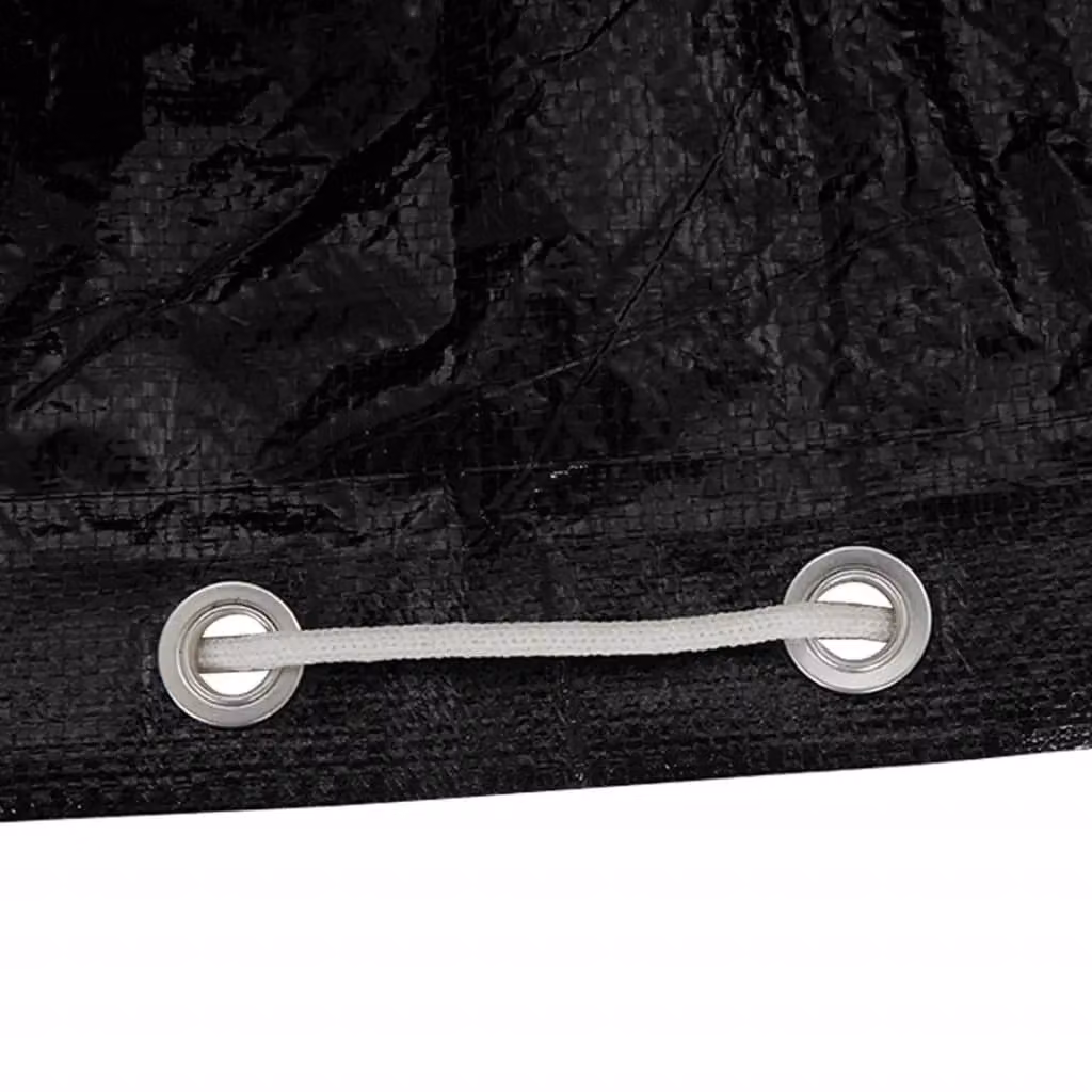 Berkfield Home Sunlounger Cover with 12 Eyelets, Black, W/D/H: 205 x 75 x 40 cm – 3