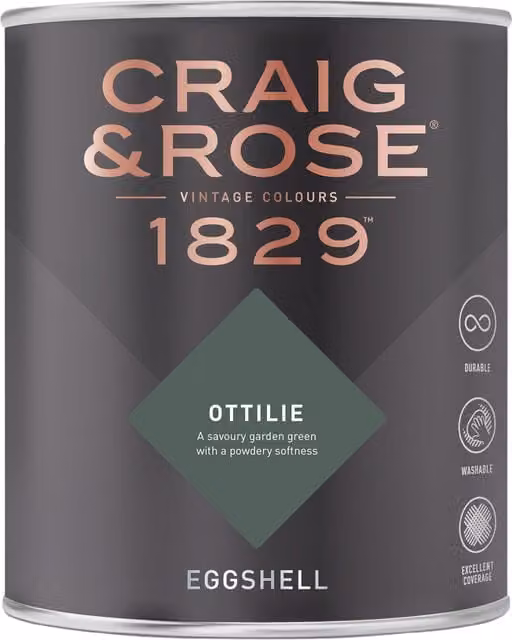 Craig and Rose Ottilie Eggshell Paint in Green