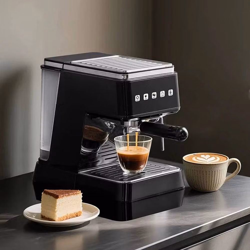 NESTLUNE Smart Electrical Espresso Coffee Machine in Black with Removable Tank – 3