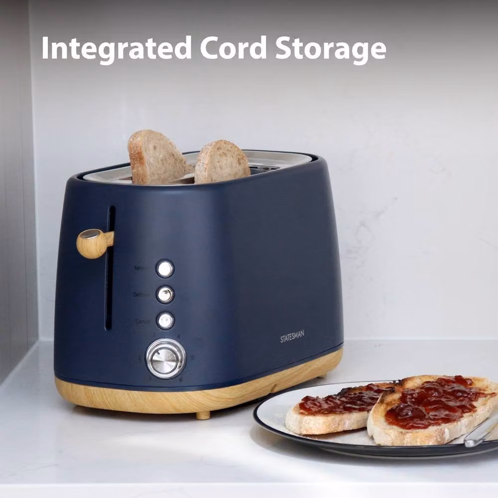 Statesman 2 Slice Scandi Toaster in Dark Navy Blue – 4