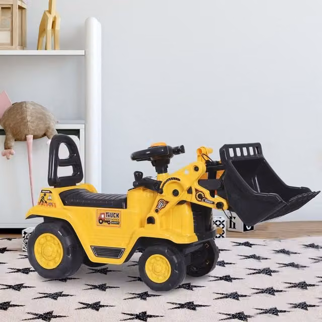 HOMCOM Yellow Ride On Bulldozer Sand Vehicle
