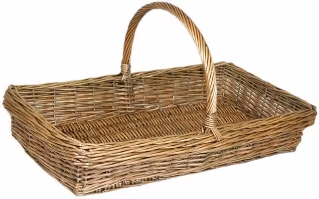 Red Hamper Kew Garden Wicker Trug Basket in Brown, Medium – 1