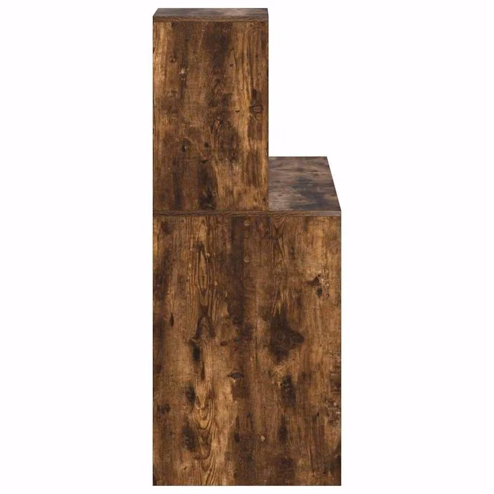 Berkfield Home Smoked Oak Writing Desk in Brown – 5