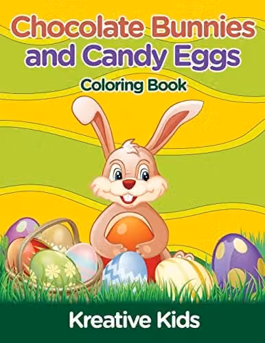 Kreative Kids Chocolate Bunnies and Candy Eggs Colouring Book for Children