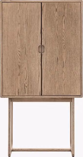 Perch & Parrow Whittle Scandinavian Oak Cocktail Cabinet in Brown