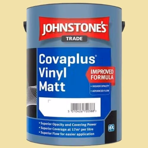 Johnstone's Covaplus Matt Dispersion Paint in Lemon Daze Yellow, 5 l – 2