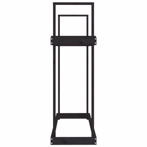 vidaXL Firewood Rack in Black Solid Pine Wood, W/D/H: 110 x 35 x 108.5 cm – 4