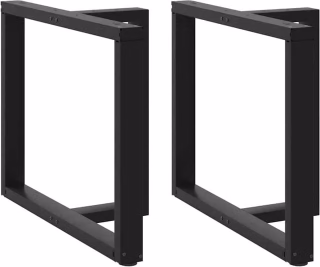 Berkfield Home T-Shaped Dining Table Legs, 2 Piece Black Steel Set, W: 90 cm, D: 35 cm, H: 72-73 cm – 1