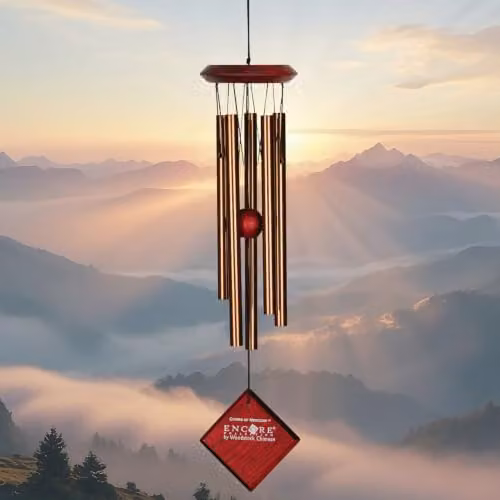 Woodstock Chimes Chimes of Mercury Wind Chime in Bronze, W/D/H: 7.62 x 7.62 x 35.0 cm – 4