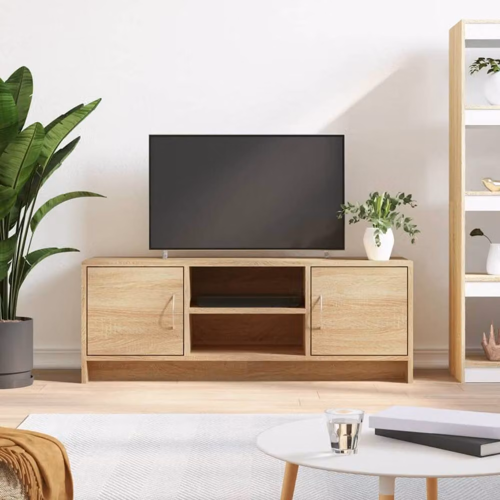 Berkfield Home Sonoma Oak TV Cabinet in Light Brown, W/D/H: 102 x 30 x 37.5 cm – 2