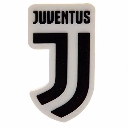 Juventus FC 3D Rectangular Adhesive Fridge Magnet in White and Black