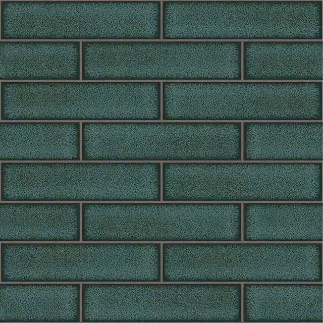 Holden Decor Green Geometric Abstract Gloss Vinyl Wallpaper Roll
