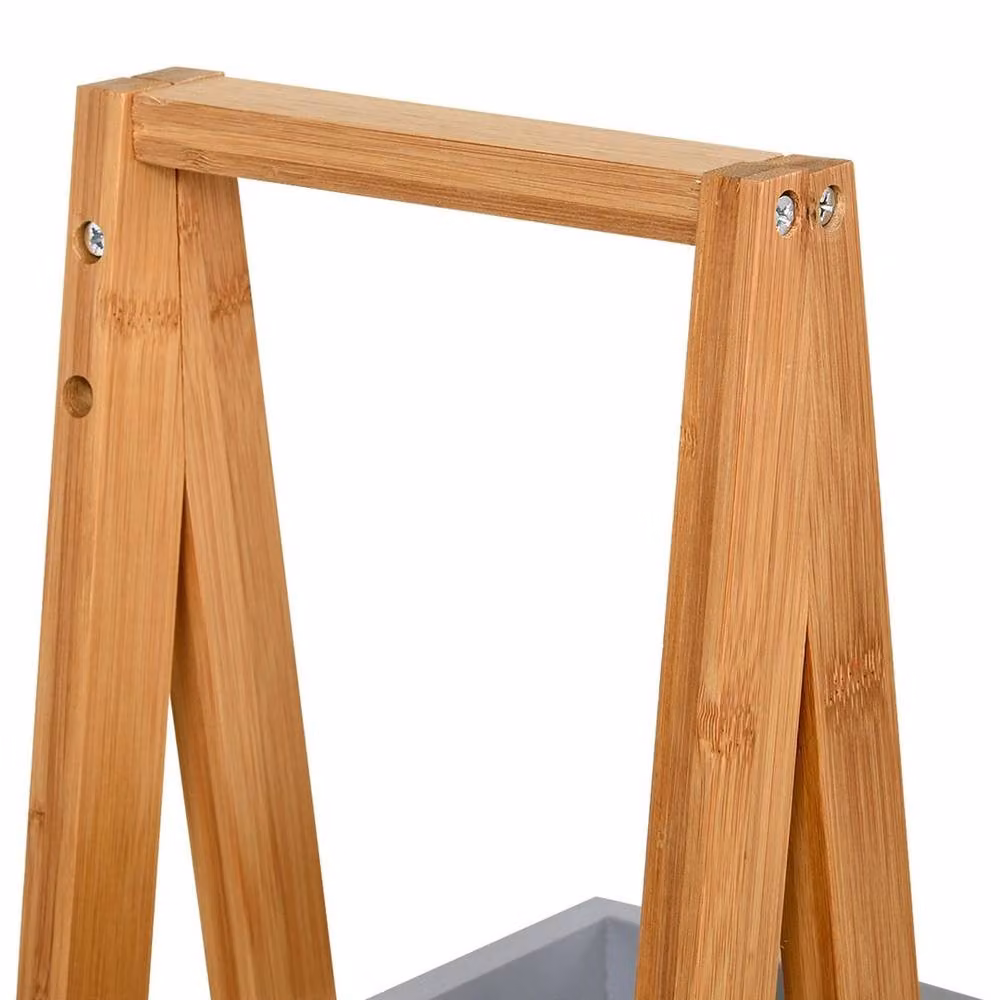 EONLION 3-Tier Brown A-Frame Ladder Bathroom Storage Shelves – 5