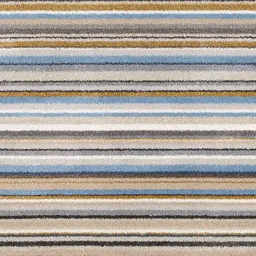 My Mat Candy Multi Natural Stripe Stain Resistant Non-Slip Runner, W: 67 cm, L: 200 cm