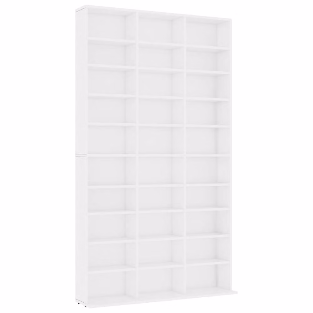 Berkfield Home White Decorative CD Cabinet, W/D/H: 102 x 16 x 177.5 cm – 2