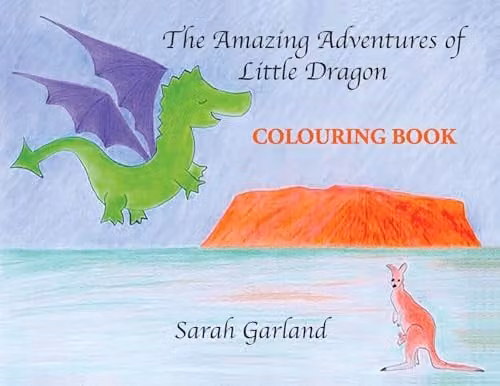 The Amazing Adventures of Little Dragon Colouring Book by Sarah Garland, Multicolour, 21.59 cm x 21.59 cm