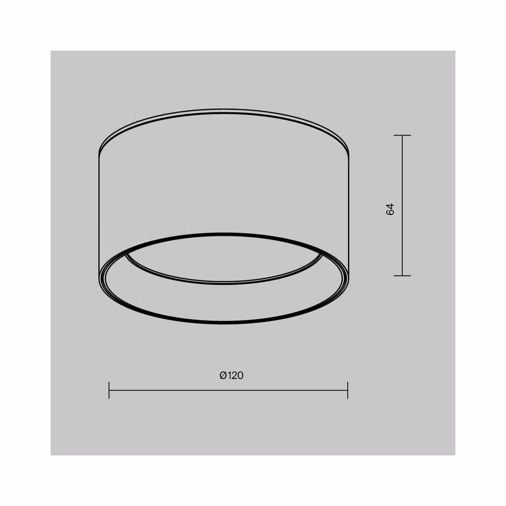 Netlighting Vega Surface Mounted LED Downlight, Black, 3000K Warm White, 890lm – 2