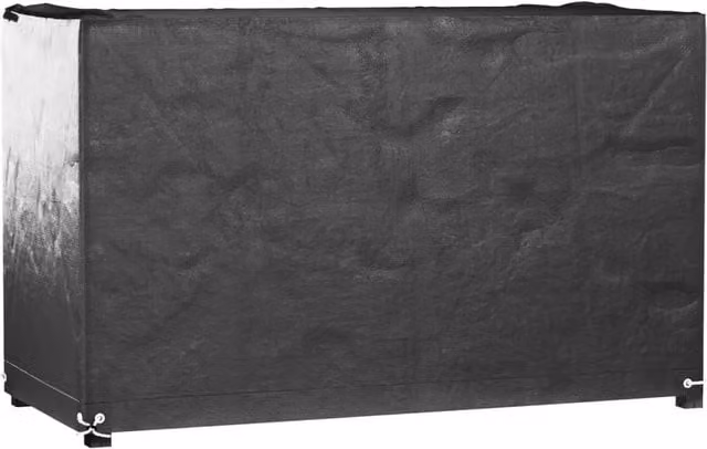 Berkfield Home Durable Water Repellent Garden Bench Covers, 2 Pack, Black, W/D/H: 125 x 55 x 75 cm