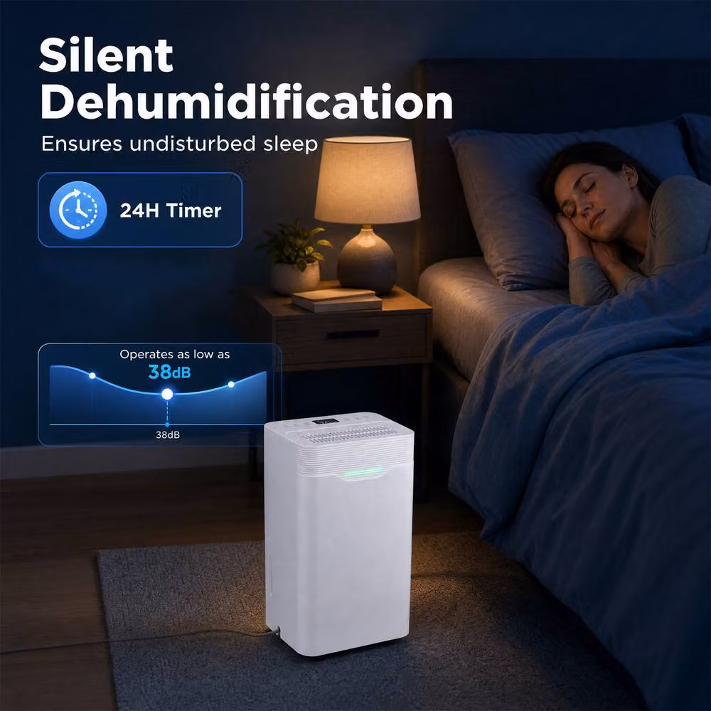 Costway 12.5 L Dehumidifier for Basements up to 35 m2 in White – 3