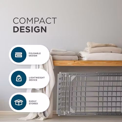 DMD Collective Electric Folding Winged Clothes Dryer with 20 Heating Tubes and 15kg Capacity in Silver – 5