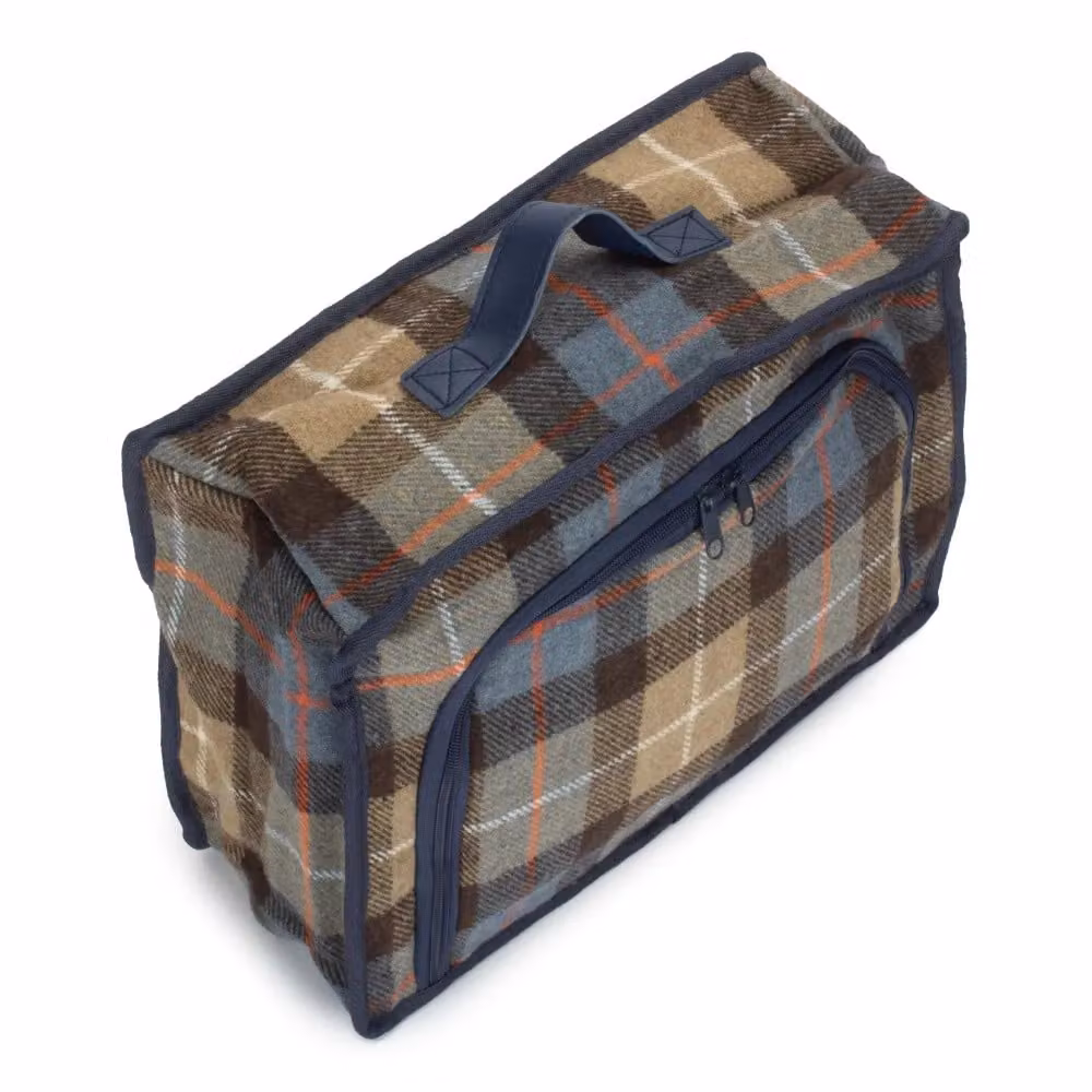 Ravenstor Large Red and Multicolour Tweed Cooler Picnic Bag – 2