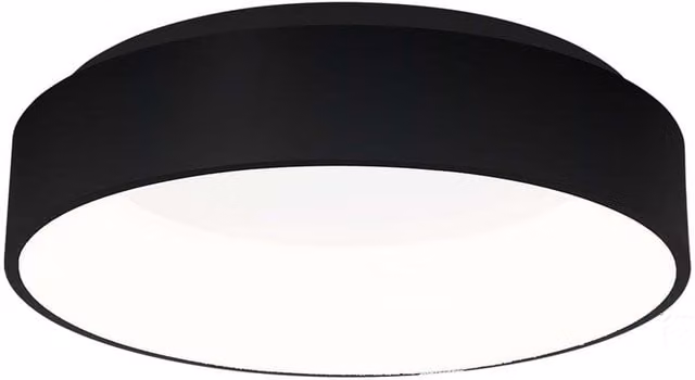 Milagro Ohio Modern Round LED Ceiling Lamp, Black, 24W