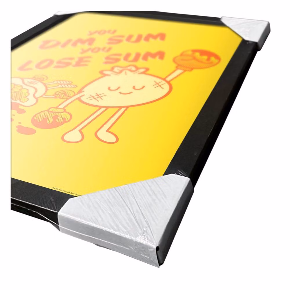 Threadless You Dim Sum You Lose Sum Framed Typography Poster in Bright Yellow – 3