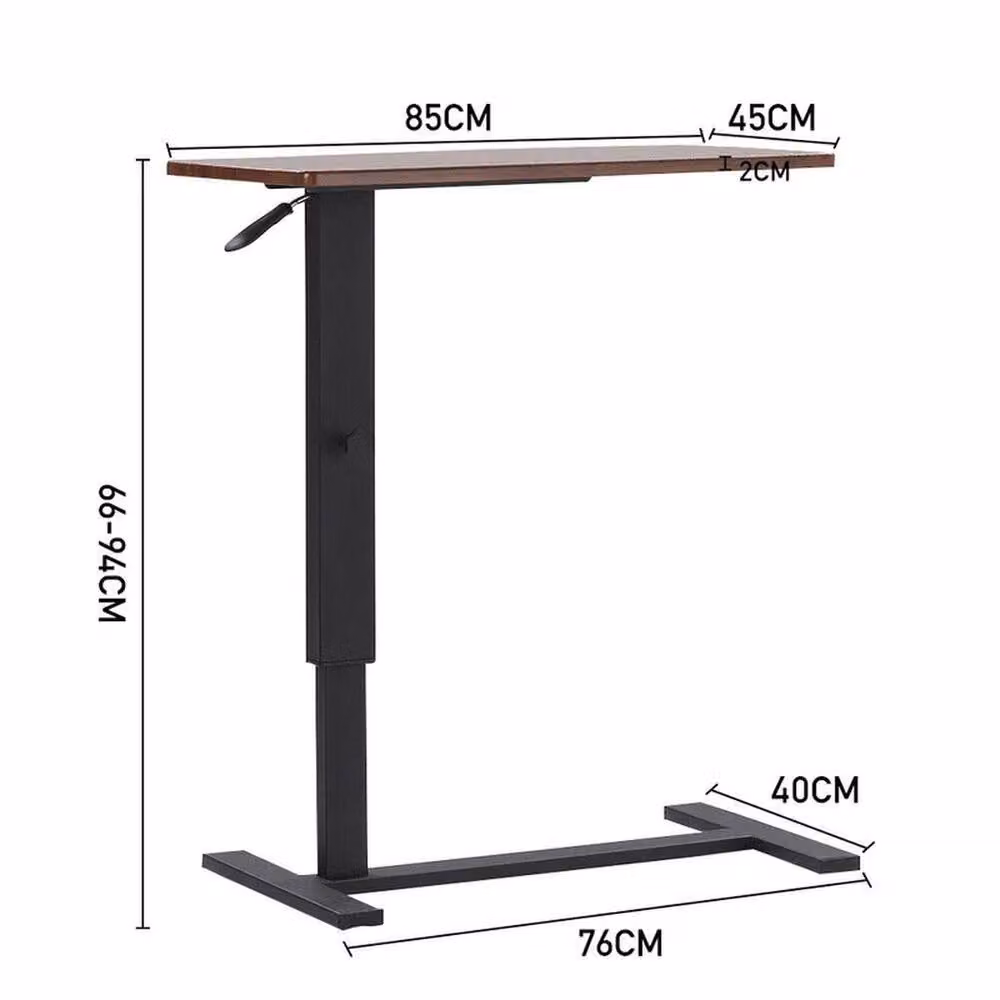 EONLION Height Adjustable Overbed Table and Laptop Tray in Brown – 2