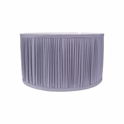 ValueLights Jess Fabric Ruched Pleated Drum Lamp Shade in Blue, Width: 25 cm – 1